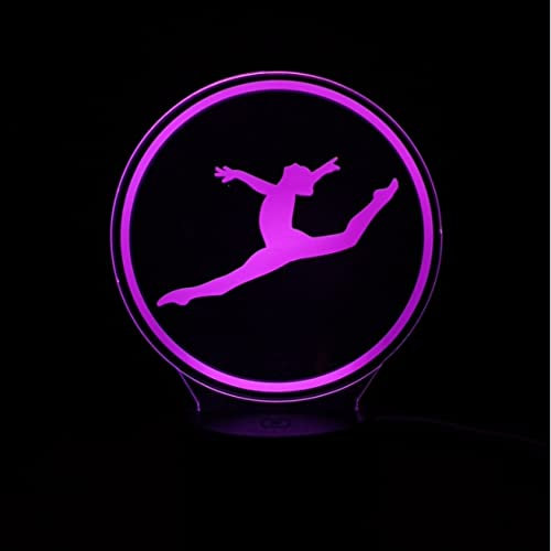 Kreative 3D Gymnastik Nacht Licht Lampe USB Power 7 Farben Amazing Optical Illusion 3D LED Lampe Formen Kinder Schlafzimmer Geburtstag Weihnachten Geschenke