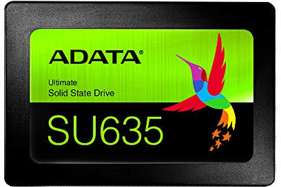 ADATA Ultimate SU635 Solid State Drive SSD 960GB, SATA 6Gb/s, 3D QLC NAND Flash, LDPC ECC, Dynamic SLC caching, High Speed, Read Speed up to 520MB/s, Shockproof, Anti-Vibration, Black