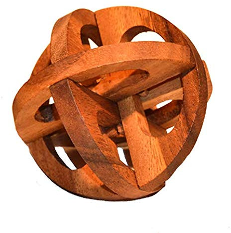 Global Game Sphere medium, Global Puzzle, 3D Stem Puzzle, Knobelholz Designer Puzzle, IQ Puzzle, Holzspielzeug, Holzpuzzle, Weltkugel Puzzle, Atom Puzzle, Ball Puzzle, IQ Test