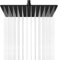 Midanya Rainfall Shower Head Square Stainless Steel Rain Showerhead High Pressure Waterfall Crackproof Coverage with Silicone Nozzle 1/16 Ultra Thin Design Swivel Connector,Matte Black 12 Inch