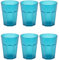 Engelland - 6 x Plastikbecher, Trinkbecher, Türkis, Cocktailbecher, 400 ml, mit Eichstrich, stapelbar, Mehrweg, Kunststoff, Frostoptik, wiederverwendbar, Party-Becher, Trink-Glas