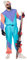 WILBERS & WILBERS - Herren Kostüm Vintage Ski Sport - Overall Karneval Fasching - einteiliger Overall lila-blau - Größe 60