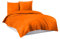 Mixibaby Bettwäsche Bettgarnitur Bettbezug 100% Baumwolle 135x200 155x220 200x200 200x220, Farbe:Orange, Größe:200 x 220 cm