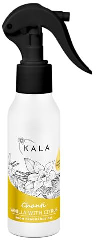 KALA - Lufterfrischer Duftölspray CHANTI, Raumspray mit Geruchsneutralisation, Raumduft Spray Hält bis zu 48h, Air Freshener mit Aktiv Neutralisator - Duft Vanille mit Zitrusfrüchten, 100ml
