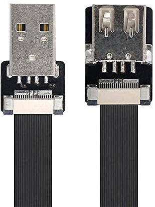 Xiwai 1,0 m USB 2.0 Typ-A Stecker auf Buchse Verlängerungs-Daten-Flachkabel FPC für FPV & Festplatte & Scanner & Drucker