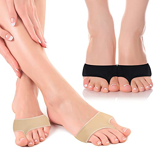 2 Paare Vorfußpolster Vorfuß Schuhpolster Mittelfuß Fuß Pad Vorfußpolster Einlegesohle Stoff Mittelfußpolster für Herren Damen Tanzen Laufen Sport Fuß Schmerzlinderung, Schwarz, Hellbraun