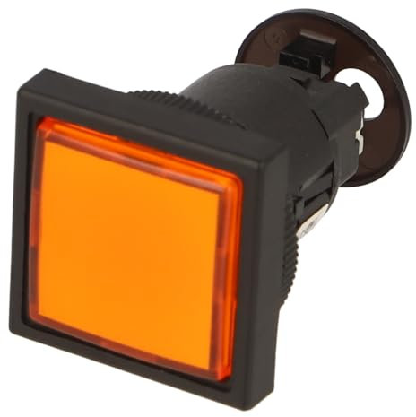 DR22F3M-E4A | DR22F3M-E4A | FUJI 24VAC/DC FLUSH SQUARE PILOT LIGHT ORANGE (BULB TYPE)