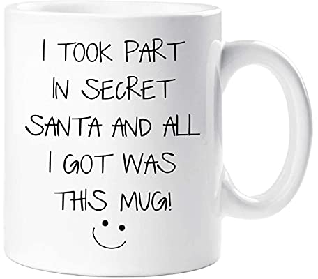 Taza de té - Taza de Papá Noel secreto Participé en Papá Noel secreto y todo lo que obtuve fue esta taza Taza divertida Taza Regalo para mascotas Papá Noel secreto Perfecto para regalar o coleccionar