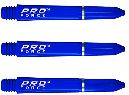 WINMAU Pro-Force Blue Short Nylon Ring Grip Dart Stems - 1 Set per Pack (3 shafts in total)