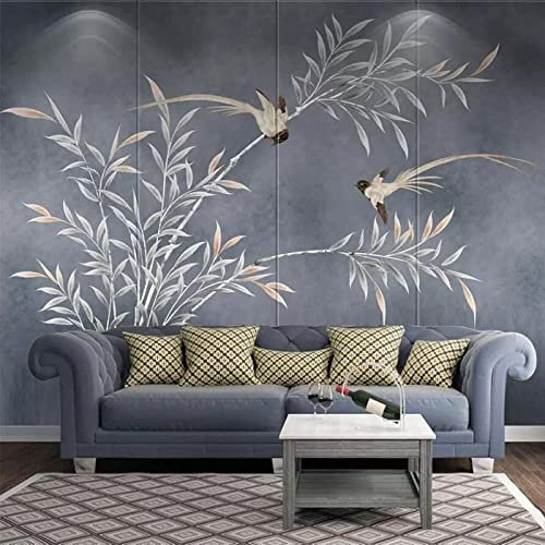 XTSWallpaper Murale Adesivi Murali 3D - Carta Da Parati 3D Effetto - 400X280Cm Acquerello Pianta Fiore - Carta Da Parati Fotografica - Murale Decorazione Poster Da Parete Autoadesiva 3D