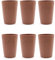 Magu - Tazza personalizzata in biopolimero (100% senza petrolio) con nome, bicchiere + incisione personalizzata, naturale, adatta per spazzolini da denti, 6 pezzi color terracotta