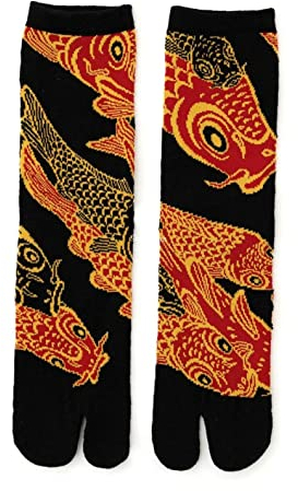 Froiny Split Toe Tabi Socken - Japanische Traube Karpfen Welle Sommer Persönlichkeit Flut Tube Sandalen
