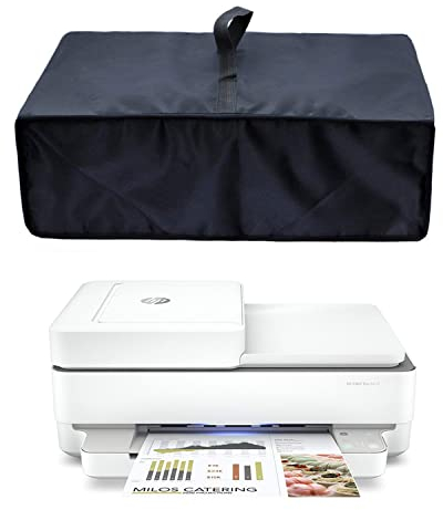 GLUK Premium Nylon Stoff Drucker Staubschutzhülle Hülle Kompatibel mit HP DeskJet 2710e/2720e/4120e All in One Color Printer / HP ENVY Pro 6420/6430 All in One Printer, Schwarz