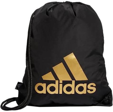 adidas Ready Sackpack, Drawstring Backpack for Women and Men, Lightweight Small Gym Bag Bolsa para Mochila, Negro, Talla única para Mujer