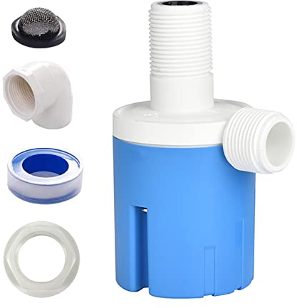 Valvola a galleggiante incorporata/integrata con ingresso laterale da 1/2 ， utilizzata in piscine, vasche per bestiame, acquacoltura, acquari (DNS-20)