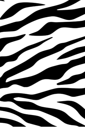 Zebra Skin Style Notebook Black: Funky Novelty Fun Notebook 120 lined pages