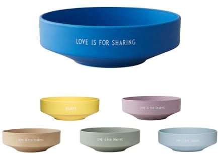 design letters Favourite Bowl 1200 Ml | Boles de Cocina en Porcelana | Cuencos de Mezcla Diseñado en Dinamarca | Vajilla Modernas | Cuencos Grandes para Fruta, Palomitas de maiz | Tazon cerámica