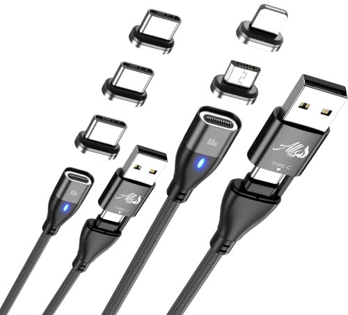 Allo Top Câble Chargeur Magnétique Multi USB C, Charge Ultra Rapide 60W (2)