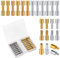 20 Set Viti Manico Coltello, Staffa Bullone di Fissaggio in Ottone e Acciaio Inossidabile Staffa Bullone di Fissaggio Diametro della Testa 6mm Perni del Manico del Coltello con Plastica Custodia