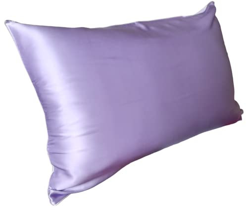 Pure silk pillowcase one side 100% mulberry silk one side 100% tencel (Lilac)