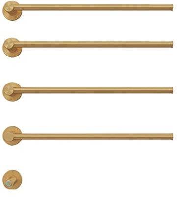 Badheizkörper, Elektrisch Badezimmer Handtuchwärmer, Handtuchheizkörper Elektrisch, Bad Heizkörper Handtuchhalter Heizkörper Handtuchheizkörper Bad Handtuchhalter Edelstahl, Gold, 4 Bars