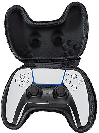 Sac de rangement pour manette de PS5, étui de transport résistant aux chocs en EVA pour manette de PS5, housse de protection légère pour manette de jeu, Noir, Sac de rangement pour manette PS5