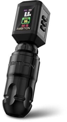Ambition Lutin Maquina de Tatuar Rotativa Inalámbrica con Barra Directa, Fuente Korall 2200mAh, Carrera 4.0mm y Motor Potente para Profesionales