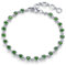 LP LOHASPIE Armbänder für Frauen Mädchen Hypoallergene S925 Sterling Naturstein Birthstone Einstellbare Silber Kettenglied Armband Feiner Schmuck (Natürliches Chromdiopsid)