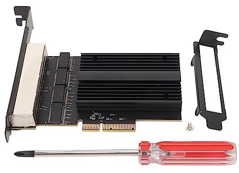 GOWENIC I226 V Quad-Port-Netzwerkkarte, 2,5 G Gigabit Quad-Port-Netzwerkkarte, Inter I226 V Quad-Port PCI E Gaming-Netzwerkschnittstellenkarte für Gaming für Büro, Unterstützung für