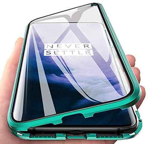 Wishcover store per Honor Magic 6 Pro Cover,Custodia Adsorbimento Magnetico Protettiva Paraurti in Metallo 360 Gradi Fronte e Retro in Vetro Temperato Trasparente Cover Full Body