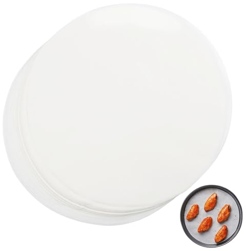 Anseom 100 pezzi 20 cm carta pergamena rotonda carta da forno bianca hamburger carta rotonda 20 cm bianca antiaderente hamburger carta pergamena Patty Paper carta da forno a cerchi per hamburger