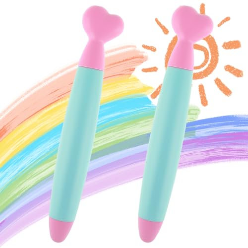GEEHUA Lot de 2 Stylets pour écrans tactiles adaptés aux Enfants, Stylet pour Tablette, antidérapant, Facile à Prendre en Main, sûr au Toucher, Compatible avec Tous Les appareils tactiles (Bleu)