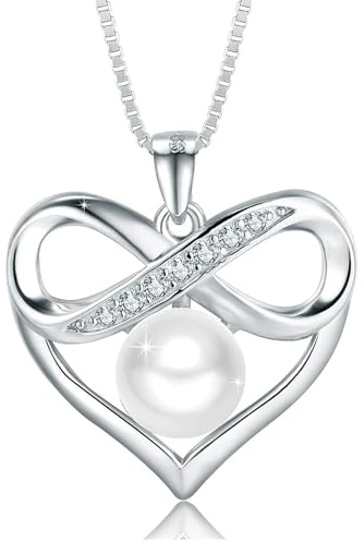 NONNYLLEI Perlenkette Schmuck - Geschenk für Weihnachten, Muttertag, Valentinstag, Jubiläum, Hochzeit, Geburtstag - Für Mama, Frau, Freundin