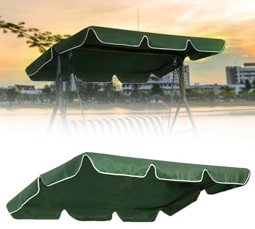 Garden Swing Canopy Replacement, Universal Waterproof Patio Swing Seat Cover for Backyard Relaxation, Replacement Canopy for 3 Seater Garden Swing (195 * 125 * 15cm)