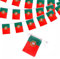Banderines de Portugal, banderines portugueses, banderines de 10 m, 30 banderas de 14 x 21 cm, banderas de Portugal, banderines de Portugal, decoración de fiesta para eventos deportivos, bar, jardín,
