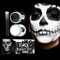 Halloween Maquillaje Negro Blanco,Halloween Maquillaje Pintura Facial con 2 Pinceles Maquillaje,Maquillaje Teatral Halloween Pintura Facial para Zombie Joker Esqueleto Payaso Monstruo Vampiro(2×20g)