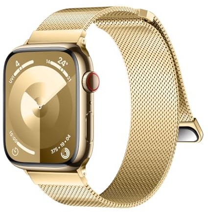 MRVOEBC Bracelet en Acier inoxydable Compatible avec Apple Watch Ultra 49mm 46mm 45mm 44mm 42mm 41mm 40mm 38mm, Bracelet Compatible avec iWatch Series 10/9/8/7/6/5/4/3/2/1/SE