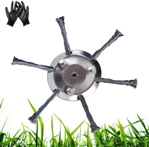 Unkrautbürste, Unkraut Entferner Gerät, Freischneider Zubehör, Grasschneidekopf aus Stahldraht, Unkrautbürste Für Freischneider Rasentrimmer Entfernt Mühelos Unkraut Und Moos (B)