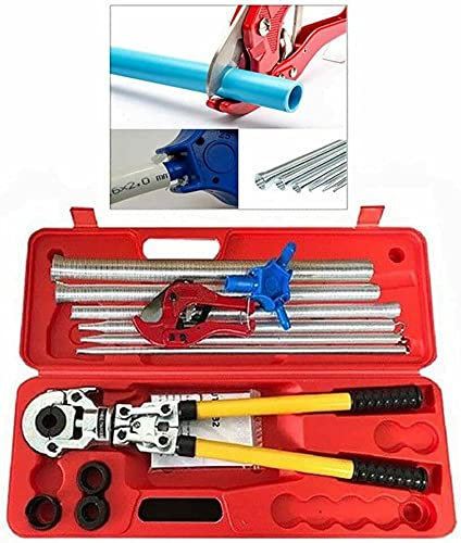 BRRIDE TH-Kontur Rohrpresszange Set, Presszange für Verbundrohre, 16-32mm Crimpzangen, Profi-Werkzeug für Kupferrohr, mit 360° drehbarem Kopf