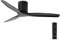 NORHES Kent Ventilador Techo Sin Luz Negro/Madera Negro. 3 Aspas Ø132cm. Motor DC. Verano/Invierno. 6 Velocidades. Control Remoto Temporizador. Bajo Consumo Silencioso. Brisa Natural