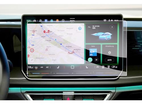 GAFAT Kompatibel mit Neu VW Passat B9 Variant 2024 2025 2026 15 Navigation Schutzfolie, Gehärtetes Glas Displayschutzfolie für Pasat B9 ab Bj. 2024-15 Discover Pro Max, 9H Anti-Kratzen