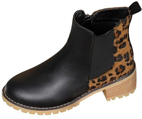 CXKOLD Stivali Biker Donna Stivaletti Neri Donna Stivali Texani Estivi Jeans con Tacco Largo Alti Ginocchio Texani Estivi