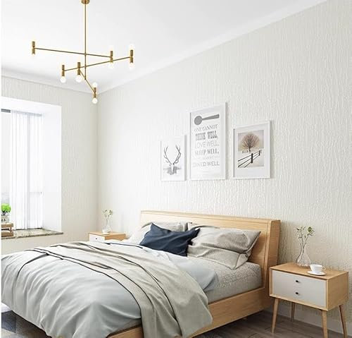 Papier Peint Intissé Blanc Papier Peint 3D pour La Maison Chambre Adulte Salon Décoration,Papier Peint Mural,Papier Peint Toilette 10,05 M X 0,53 M