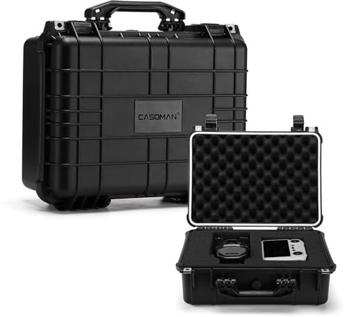 CASOMAN Waterproof Portable Hard Case, IP67 Water Proof Grade, Customizable Foam, Perfectly Protection of Camera, Drones, Lens,Equipments, 16x13.2x7
