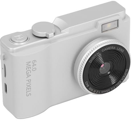 Digitalkamera für Fotografie, Autofokus 48 MP Vlogging-Kamera für YouTube mit 2,4-Zoll-Bildschirm, 16-fachem Digitalzoom, Kompakte Reisekamera, Blitz, Anti-Shake, für Teenager,