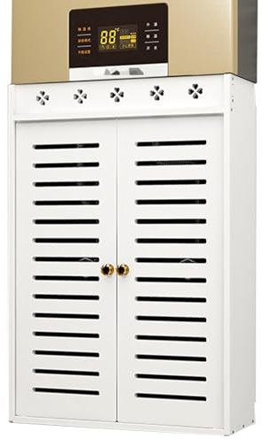 WIGING Wall-Mounted Boiler Valve Pipe Shield Cover, PVC Cable Raceway Covering Over Pipes Decoration Concealer For Kitchen Bathroom Living Room Porch(60x25x50cm)