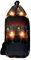 Four Ace Rucksack mit Pokerkarten auf schwarzem Schulter-Rucksack, Schultertasche, Umhängetasche, Reisen, Wandern, Tagesrucksack für Damen und Herren, multi, 16x36.5x8.4cm/6.3x14.4x3.3in