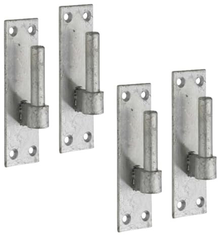 Heavy Duty Gate Hooks 2 Pairs for Band Gate Hinge Brackets 12mm Pin Galv
