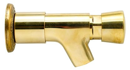 L'ARTISTICA F.LLI PERINCIOLI | Rubinetto Pulsante Flusso Temporizzato Attacco 1/2 M, Rubinetto in Ottone per Fontane a Colonna o Muro, 85x115mm