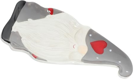 GOOHOCHY Piatto Di Ceramica Natalizio Unico A Forma Di Babbo Natale Per Feste Di Natale E Decorazioni Per La Casa